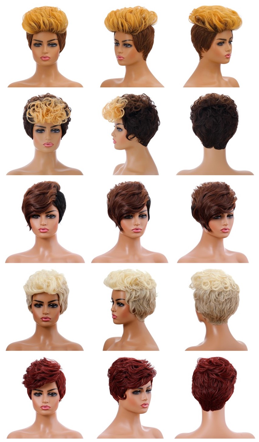 YOUR STYLE Hot Hair Wig Suppliers  Short Layered Haircut Synthetic Wig Supplier Reliable Pixie Cut Wig Amazon-YOUR STYLE, synthetic wigs synthetic hair extension