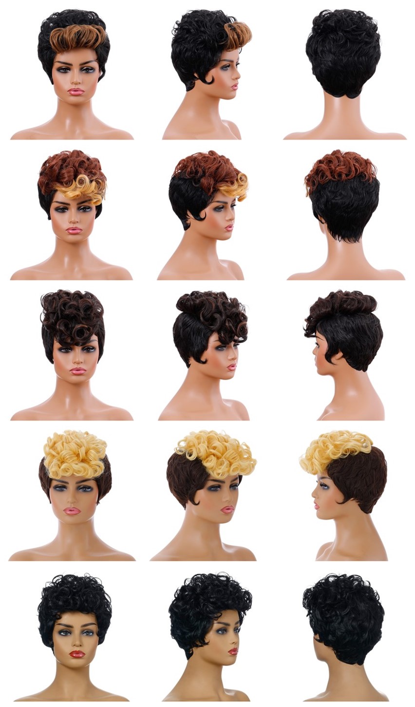 YOUR STYLE Hot Hair Wig Suppliers  Short Layered Haircut Synthetic Wig Supplier Reliable Pixie Cut Wig Amazon-YOUR STYLE, synthetic wigs synthetic hair extension