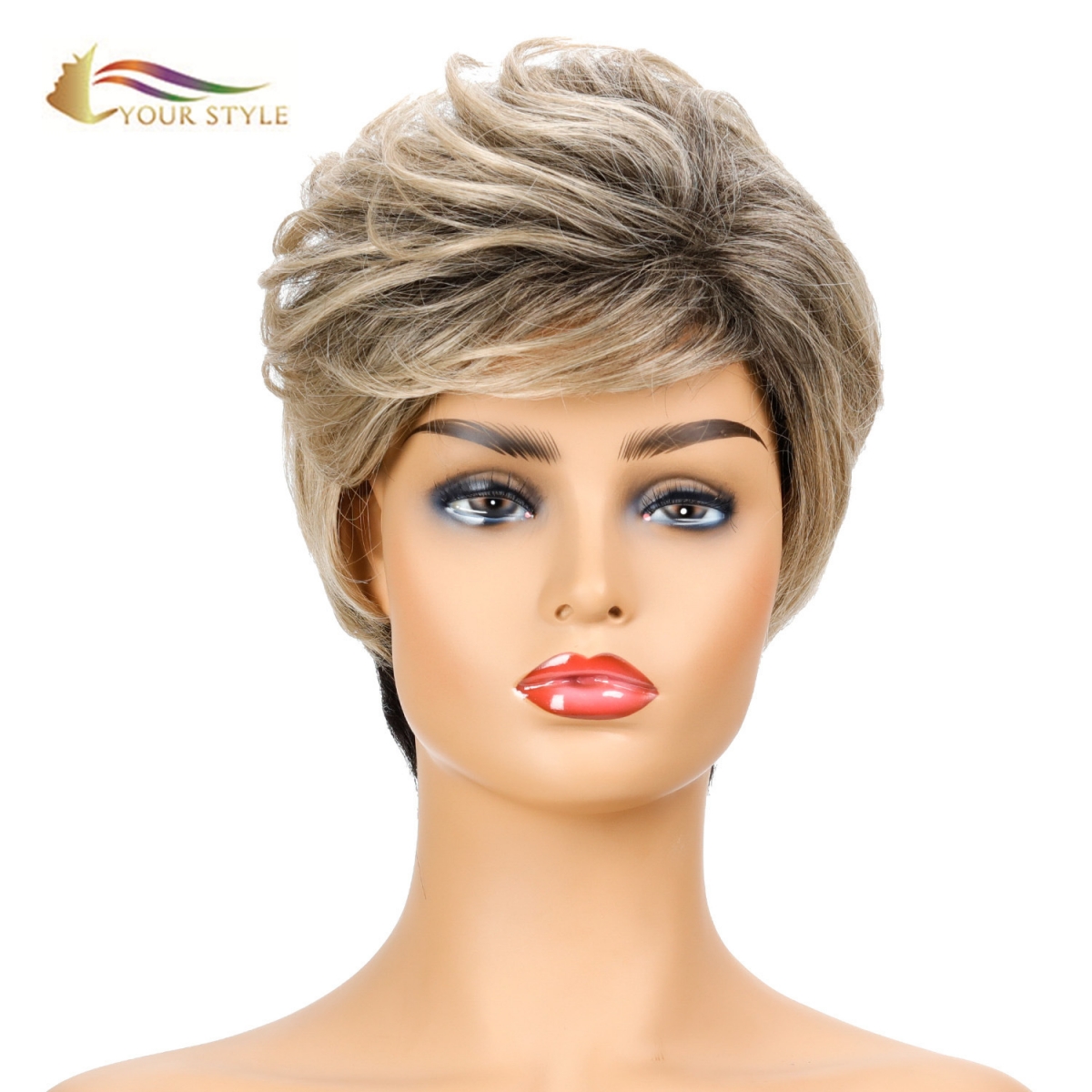 YOUR STYLE, Synthetic Wigs Wholesale Suppliers Short Layed Wig For Women Fluffy-YOUR STYLE, synthetic wigs synthetic hair extension