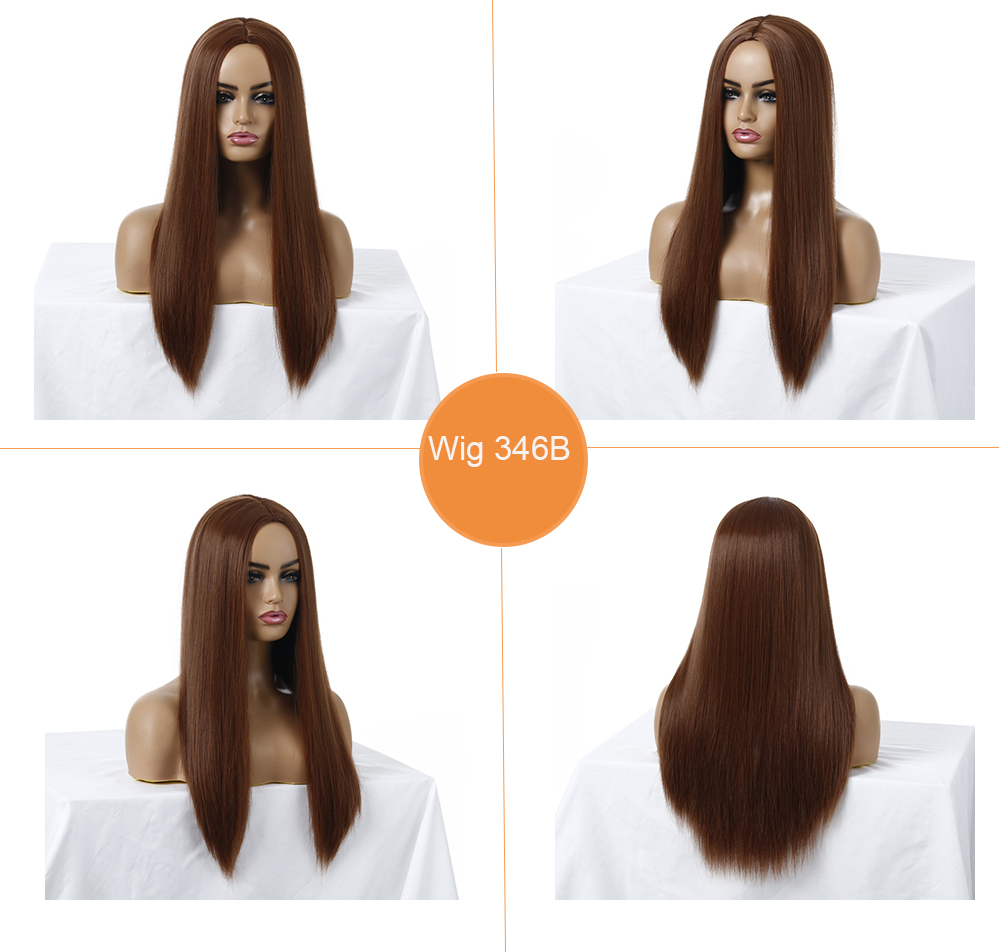 YOUR STYLE, China Wig Supplier Wholesale Long Straight  Wig Middle Part Ombre Color Synthetic-YOUR STYLE, synthetic wigs synthetic hair extension