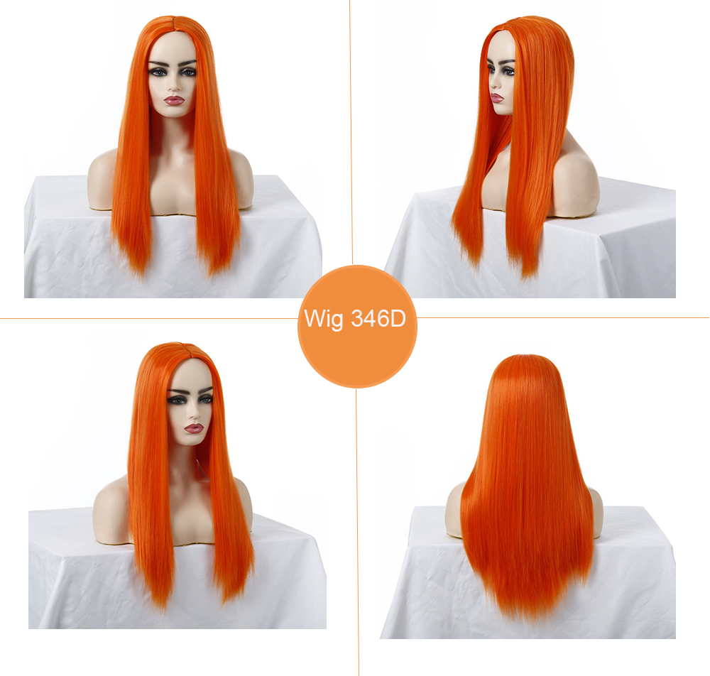 YOUR STYLE, China Wig Supplier Wholesale Long Straight  Wig Middle Part Ombre Color Synthetic-YOUR STYLE, synthetic wigs synthetic hair extension