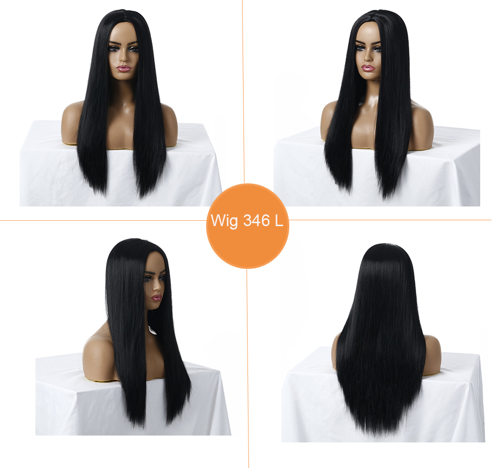 YOUR STYLE, China Wig Supplier Wholesale Long Straight  Wig Middle Part Ombre Color Synthetic-YOUR STYLE, synthetic wigs synthetic hair extension