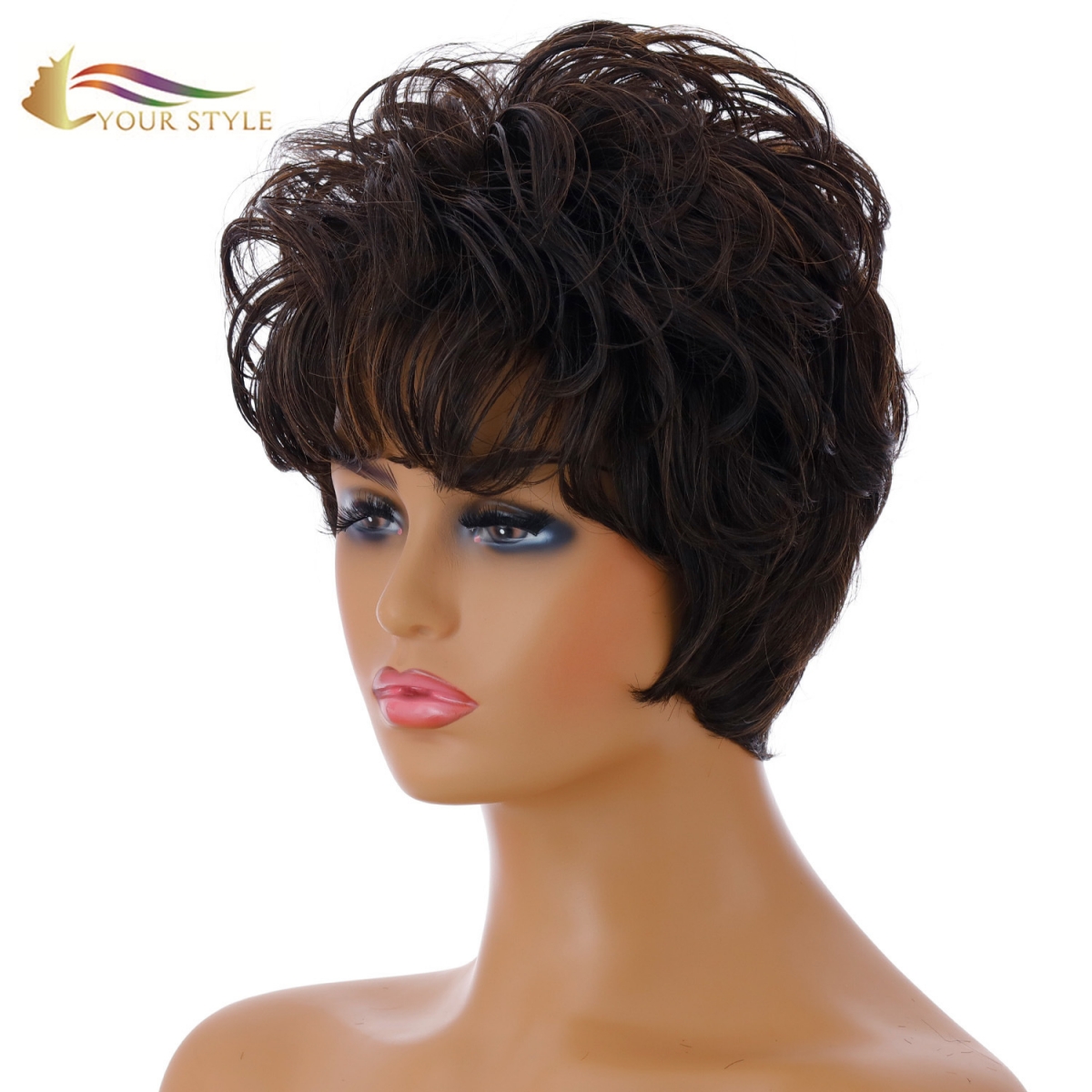 YOUR STYLE, Wig Factories in China Short Wigs for Black Women Short Haircuts With Volume Synthetic-YOUR STYLE, synthetic wigs synthetic hair extension