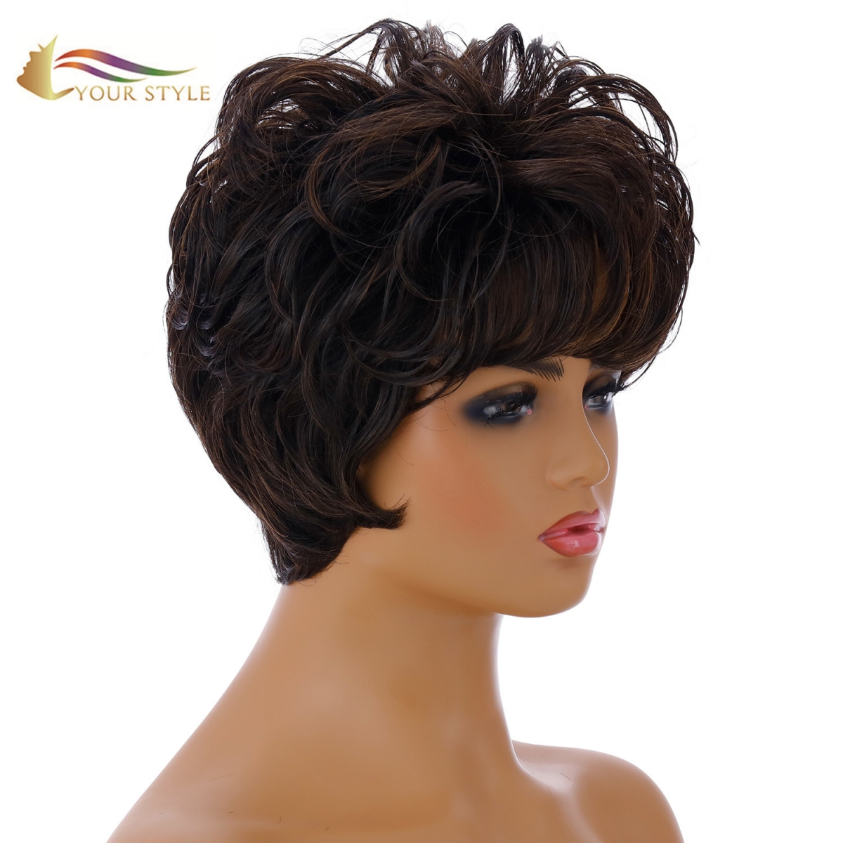 YOUR STYLE, Wig Factories in China Short Wigs for Black Women Short Haircuts With Volume Synthetic-YOUR STYLE, synthetic wigs synthetic hair extension