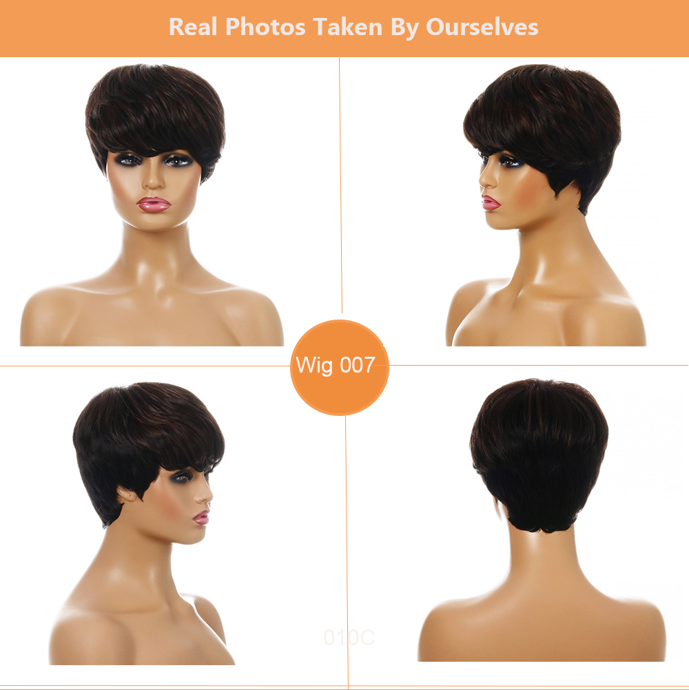 YOUR STYLE , Wholesale Synthetic Wig Vendors Short Wigs For Women Short Pixie Wig With Bangs-YOUR STYLE, synthetic wigs synthetic hair extension