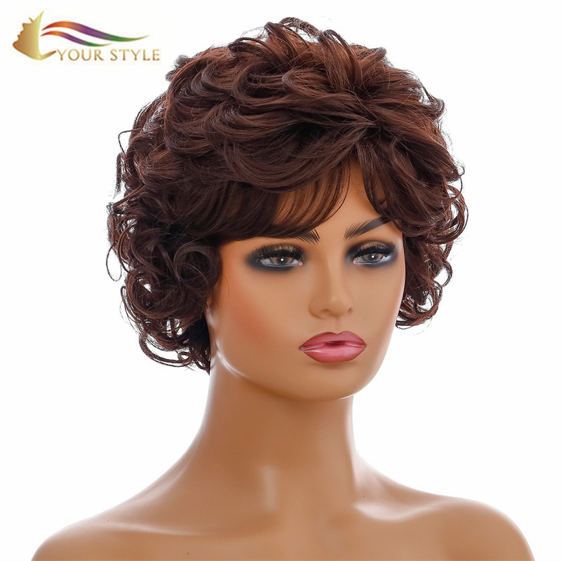 YUOR STYLE , Wig Wholesalers muChina Short Pixie Wig Hairstyles Short Wig Auburn-YAKO STYLE, synthetic wigs synthetic hair extension.