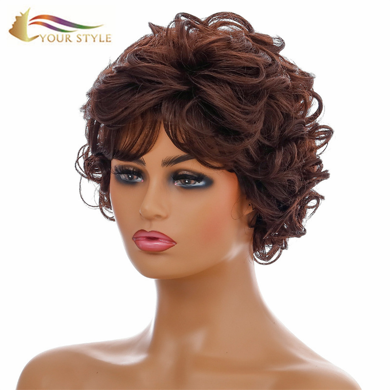 YUOR STYLE , Wig Wholesalers muChina Short Pixie Wig Hairstyles Short Wig Auburn-YAKO STYLE, synthetic wigs synthetic hair extension.