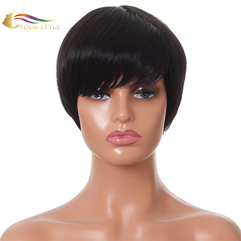 YOUR STYLE , Wholesale Synthetic Wig Vendors Short Wigs for Black Women Short Pixie Afro Wig-YOUR STYLE, synthetic wigs synthetic hair extension