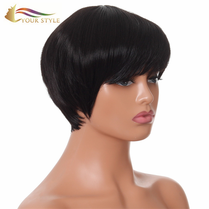 YOUR STYLE , Wholesale Synthetic Wig Vendors Short Wigs for Black Women Short Pixie Afro Wig-YOUR STYLE, synthetic wigs synthetic hair extension