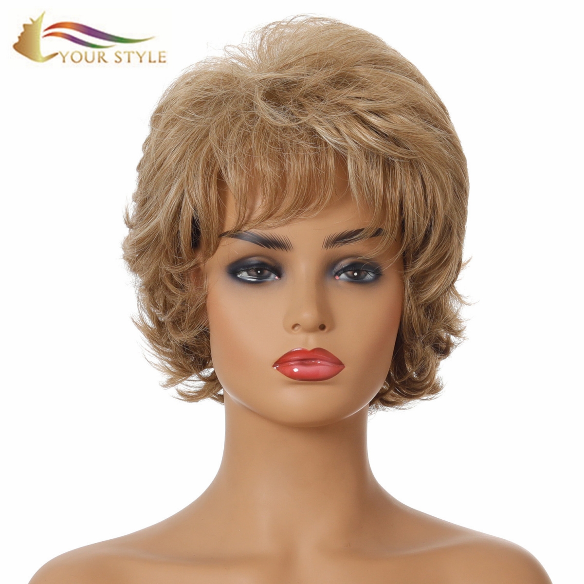 IYONG STYLE , Maikling Bob Wig Body Wave Para sa Puting Babae Dami BOB Wig Ginger Blonde Female Wig Para sa Maikling Buhok-IYONG ESTYO, synthetic wigs synthetic hair extension