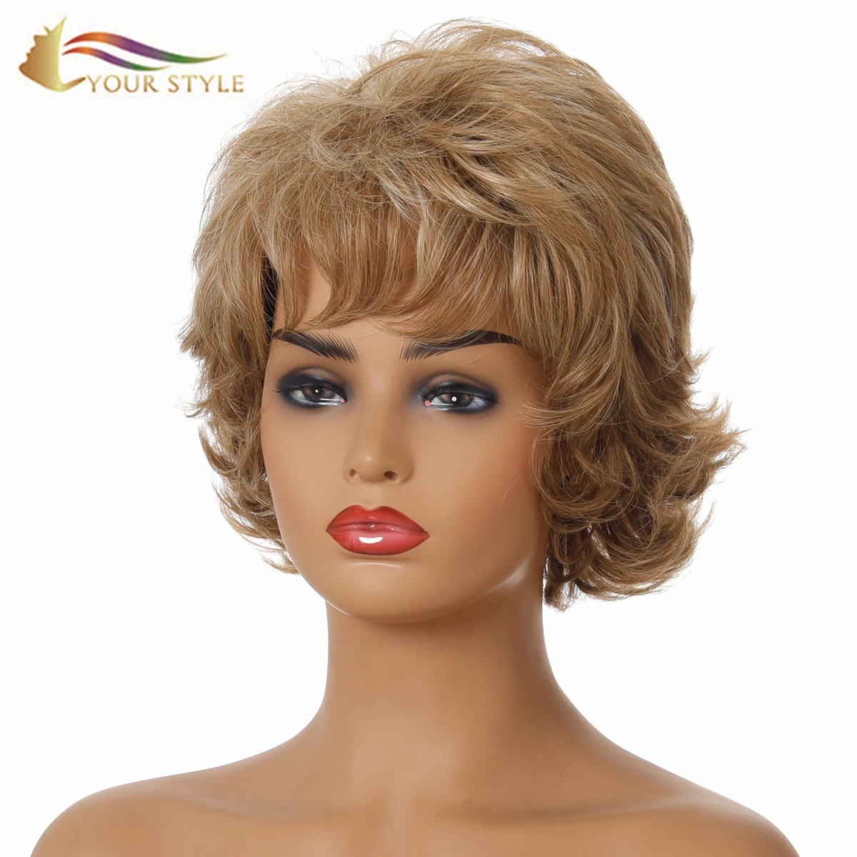 IYONG STYLE , Maikling Bob Wig Body Wave Para sa Puting Babae Dami BOB Wig Ginger Blonde Female Wig Para sa Maikling Buhok-IYONG ESTYO, synthetic wigs synthetic hair extension