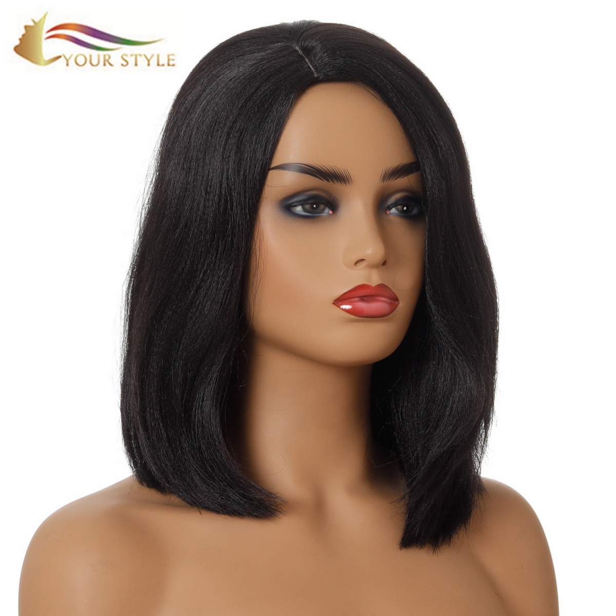 MOKHOA OA HAO , Wig Wholesalers in China Straight Wig Medium Length For Afro Black Women Ladies White Women Black-StyLE HAO, synthetic wigs synthetic hair extension