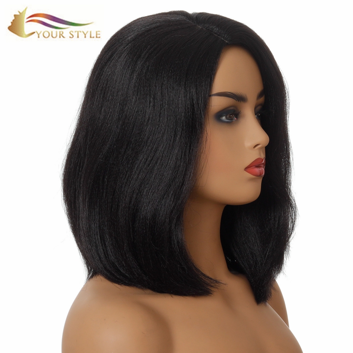 MOKHOA OA HAO , Wig Wholesalers in China Straight Wig Medium Length For Afro Black Women Ladies White Women Black-StyLE HAO, synthetic wigs synthetic hair extension