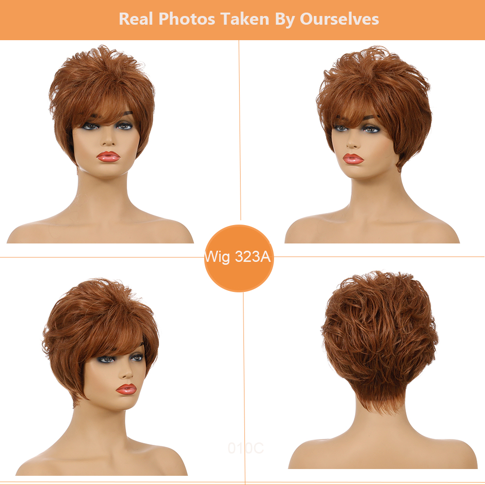 YOUR STYLE , Wholesale Short Pixie Cut Wig Styles Short Hairstyles Wigs For Women Short Haircut With Bangs Synthetic Wig Afro-YOUR STYLE, synthetic wigs synthetic hair extension