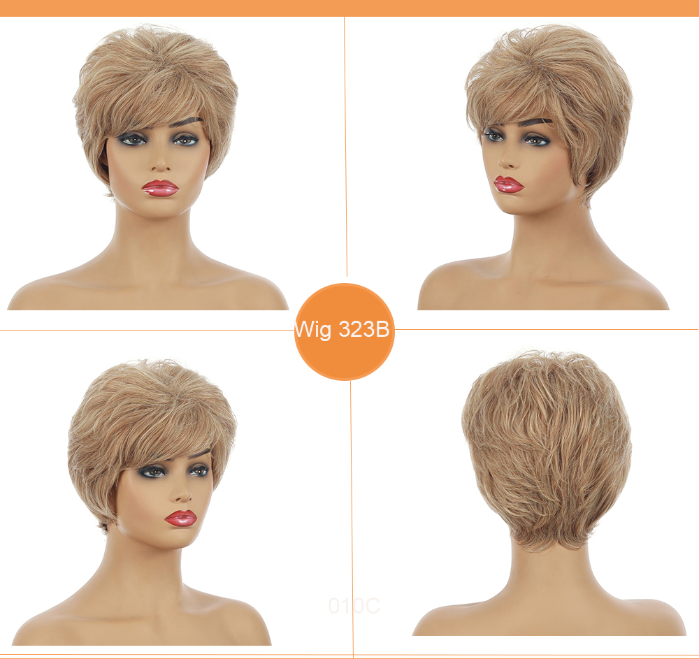 YOUR STYLE, Wholesale Koarte Pixie Cut Pruik Styles Koarte Hairstyles Pruiken Foar Dames Koarte Kapsel Mei Bangs Syntetyske Pruik Afro-YOUR STYLE, syntetyske pruiken syntetyske hierferlinging