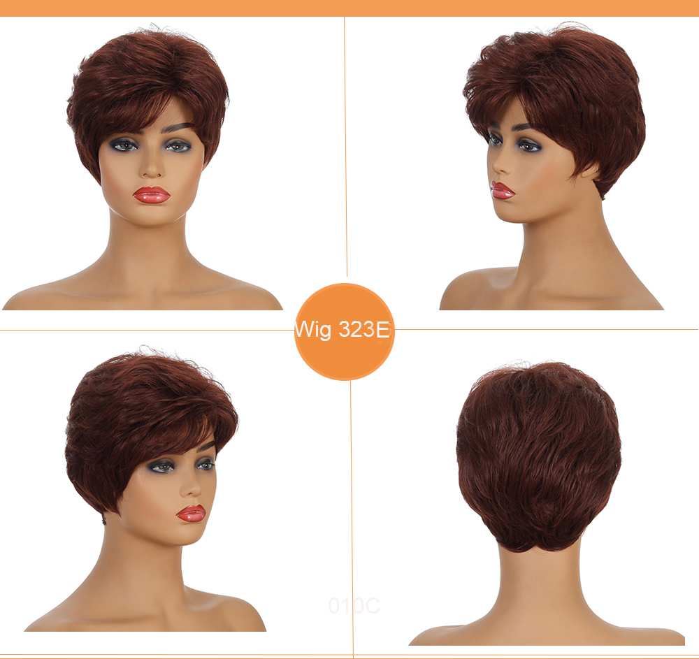 YOUR STYLE, Wholesale Koarte Pixie Cut Pruik Styles Koarte Hairstyles Pruiken Foar Dames Koarte Kapsel Mei Bangs Syntetyske Pruik Afro-YOUR STYLE, syntetyske pruiken syntetyske hierferlinging