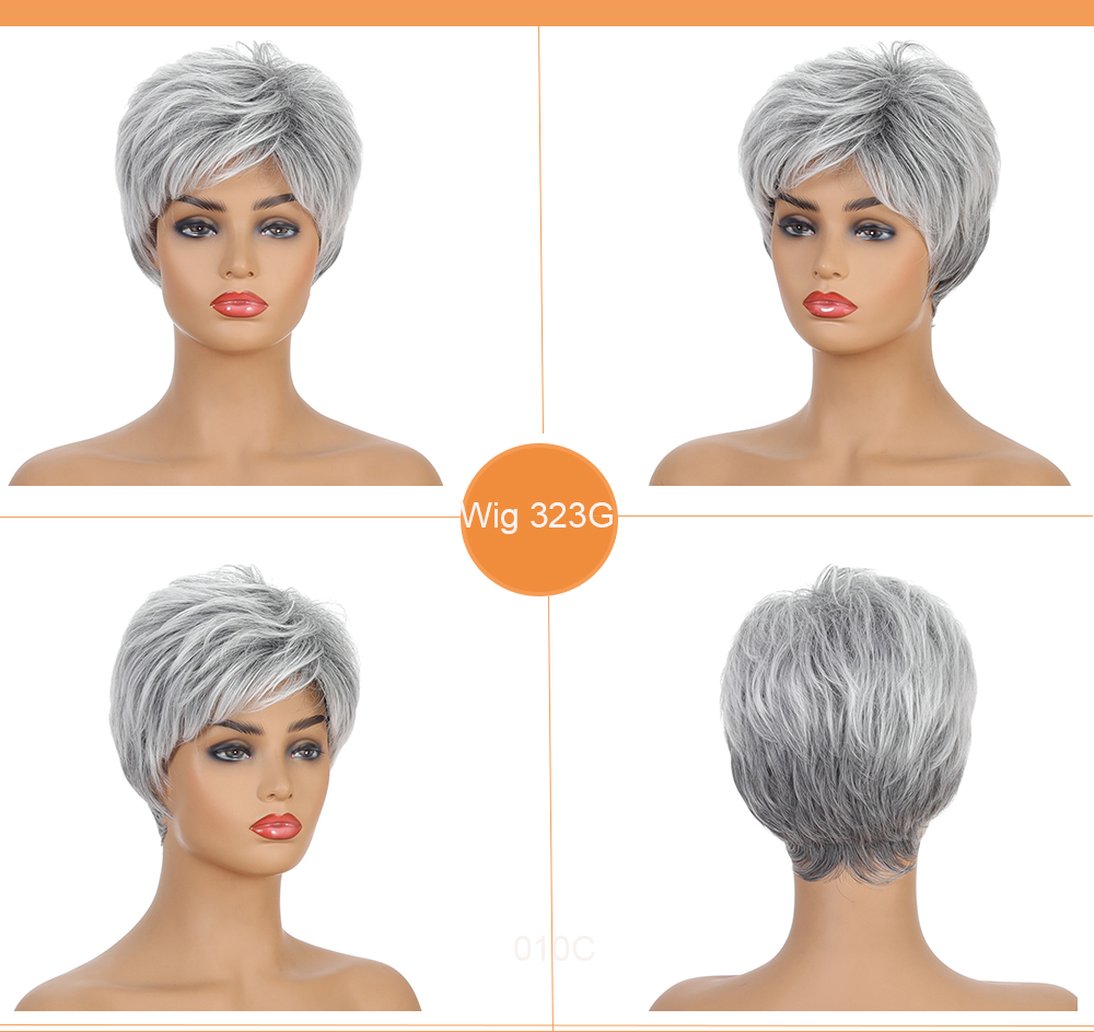 YOUR STYLE , Wholesale Short Pixie Cut Wig Styles Short Hairstyles Wigs For Women Short Haircut With Bangs Synthetic Wig Afro-YOUR STYLE, synthetic wigs synthetic hair extension