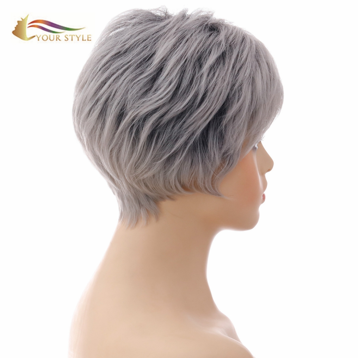 YOUR STYLE , Wig Wholesaler Short Wig Pixie Cut Wigs With Bangs Ladies Wigs For White Women Short Hair Female Wig-YOUR STYLE, synthetic wigs synthetic hair extension