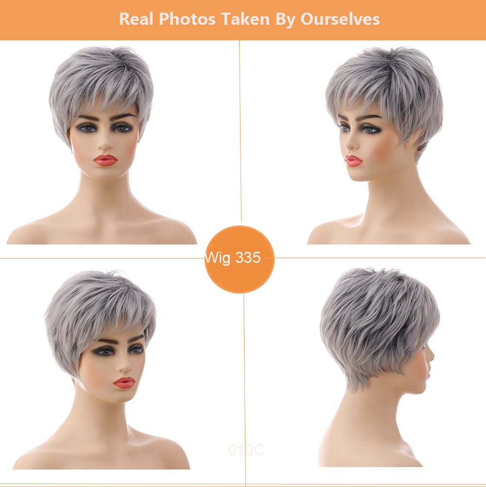 YOUR STYLE , Wig Wholesaler Short Wig Pixie Cut Wigs With Bangs Ladies Wigs For White Women Short Hair Female Wig-YOUR STYLE, synthetic wigs synthetic hair extension