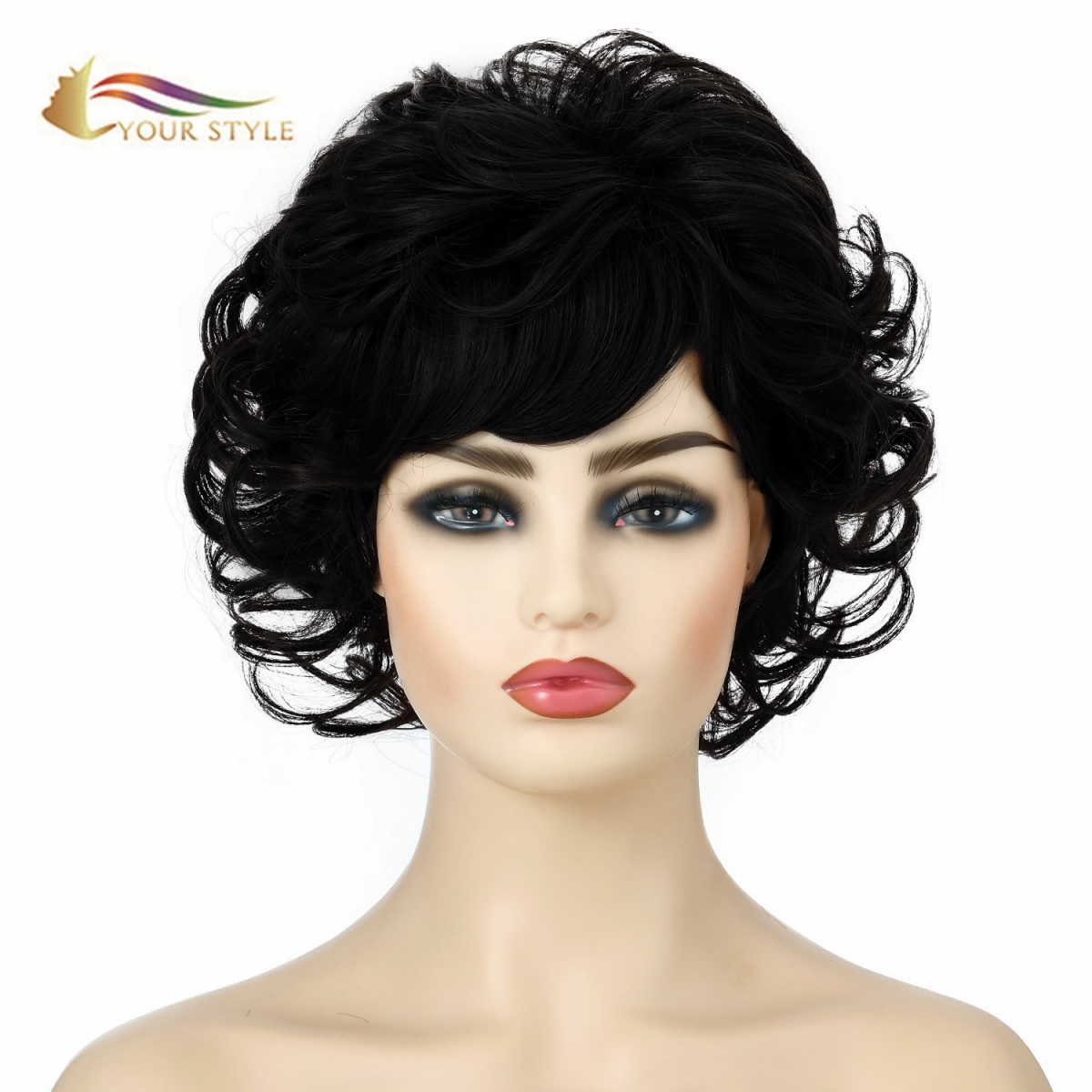 YOUR STYLE ,High Quality Synthetic Wig Suppliers Short Bob Wig With Bangs Short Wig Afro-YOUR STYLE, synthetic wigs synthetic hair extension