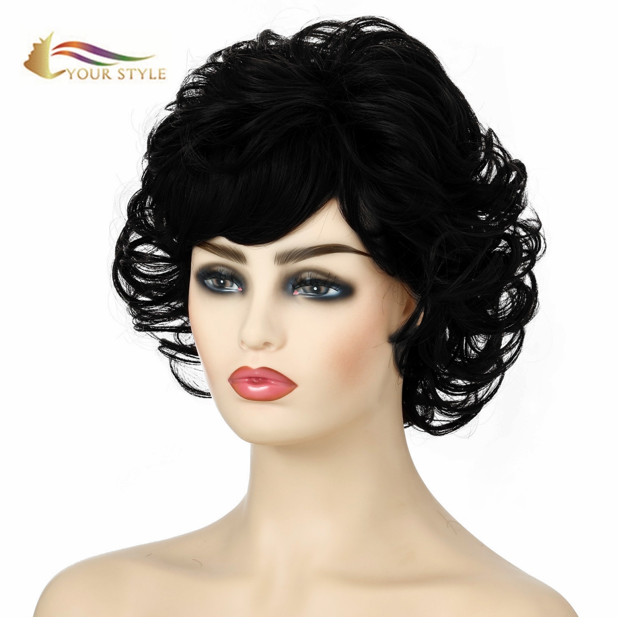 YOUR STYLE ,High Quality Synthetic Wig Suppliers Short Bob Wig With Bangs Short Wig Afro-YOUR STYLE, synthetic wigs synthetic hair extension