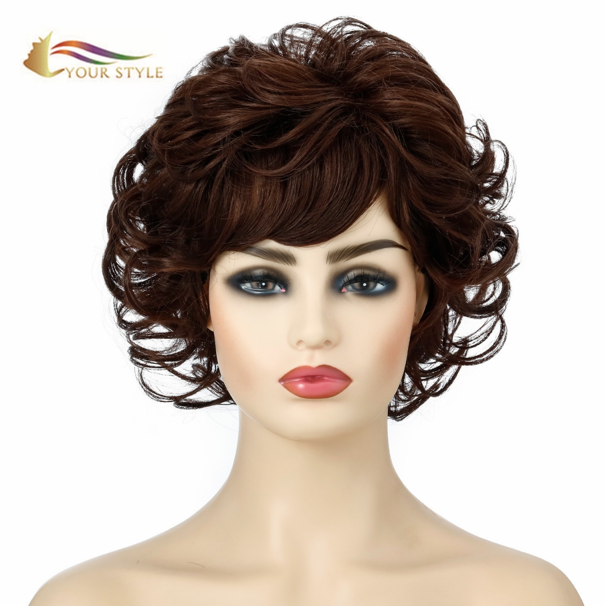 YOUR STYLE ,High Quality Synthetic Wig Suppliers Short Bob Wig With Bangs Short Wig Afro-YOUR STYLE, synthetic wigs synthetic hair extension