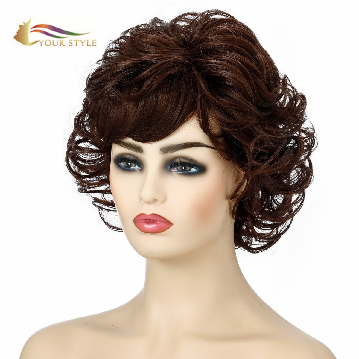 YOUR STYLE ,High Quality Synthetic Wig Suppliers Short Bob Wig With Bangs Short Wig Afro-YOUR STYLE, synthetic wigs synthetic hair extension