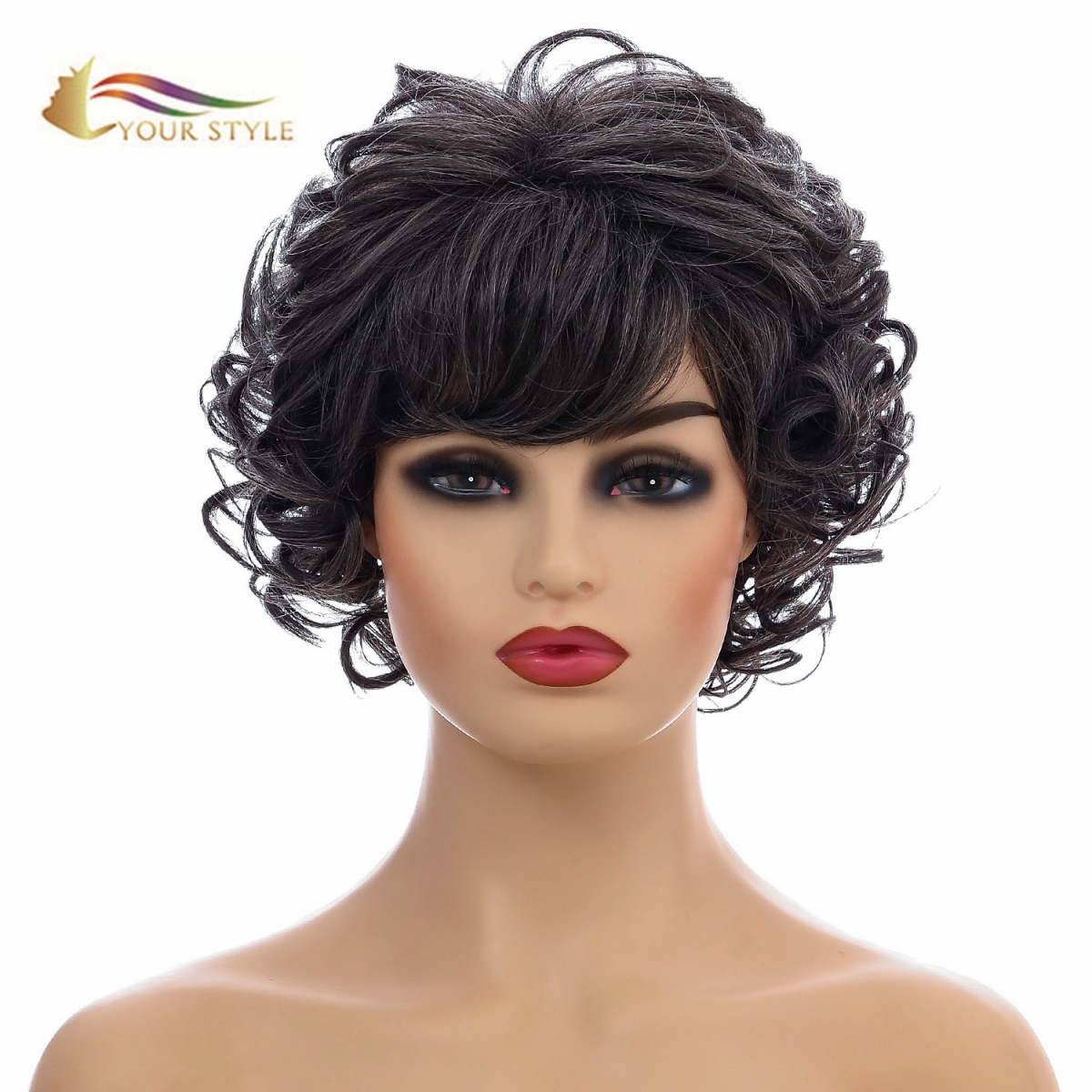 YOUR STYLE ,High Quality Synthetic Wig Suppliers Short Bob Wig With Bangs Short Wig Afro-YOUR STYLE, synthetic wigs synthetic hair extension