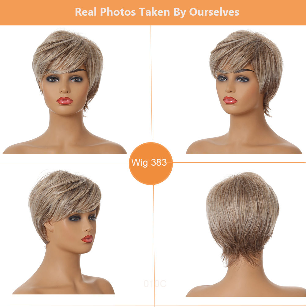 YOUR STYLE , Wig Wholesaler Short Hair Wigs With Bangs For Women Female Afro Pixie Haircuts Bob Synthetic Fiber-YOUR STYLE, synthetic wigs synthetic hair extension