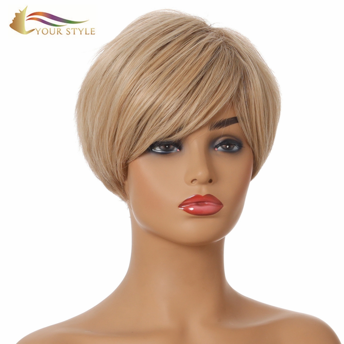 YOUR STYLE , Wig Dealer Hair Vendor Short Wigs For Women Short Haircuts Hairstyle  Bob Wig With Side Part-YOUR STYLE, synthetic wigs synthetic hair extension