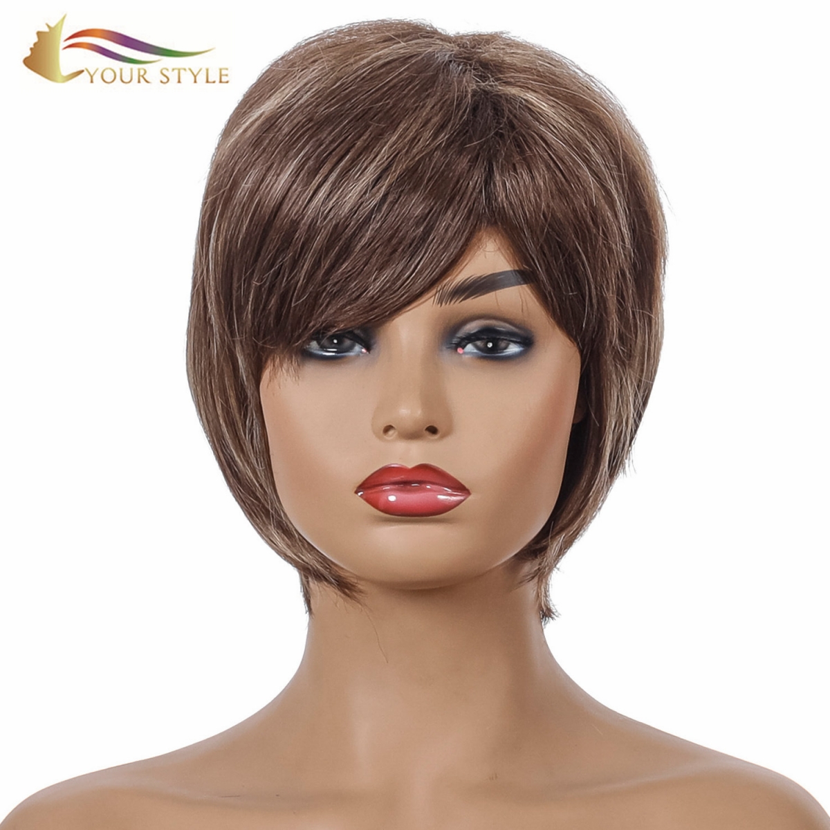 YOUR STYLE , Wholesales Short Wigs For Women Best Short Pixie Hairstyles Short Haircut With a Fringe-YOUR STYLE, synthetic wigs synthetic hair extension