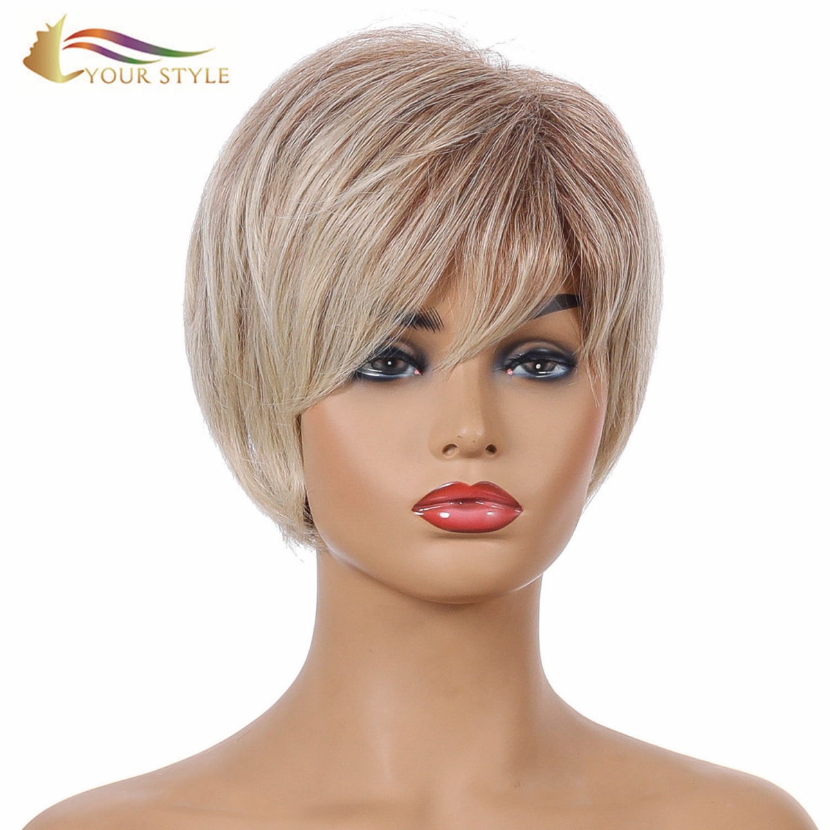 YOUR STYLE , Wholesales Short Wigs For Women Best Short Pixie Hairstyles Short Haircut With a Fringe-YOUR STYLE, synthetic wigs synthetic hair extension