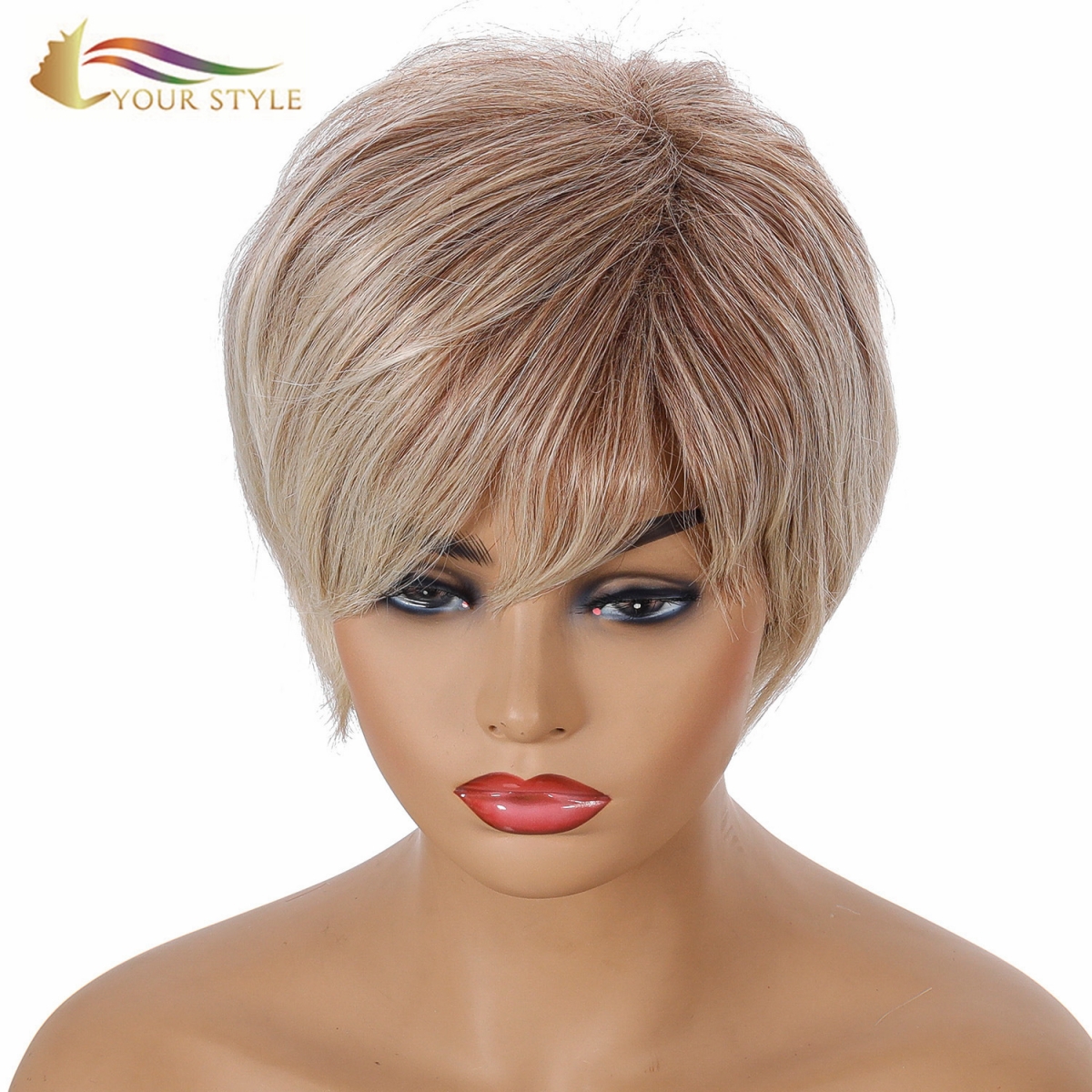 YOUR STYLE , Wholesales Short Wigs For Women Best Short Pixie Hairstyles Short Haircut With a Fringe-YOUR STYLE, synthetic wigs synthetic hair extension