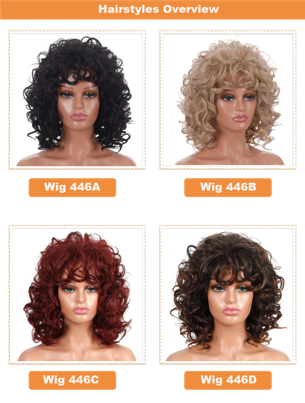 YOUR STYLE , Wig Suppliers Synthetic Medium Wavy Wig Afro Wig Natural Hair Ladies Wigs For Black Women Ladies Female Aubburn Brown Blonde-YOUR STYLE, synthetic wigs synthetic hair extension