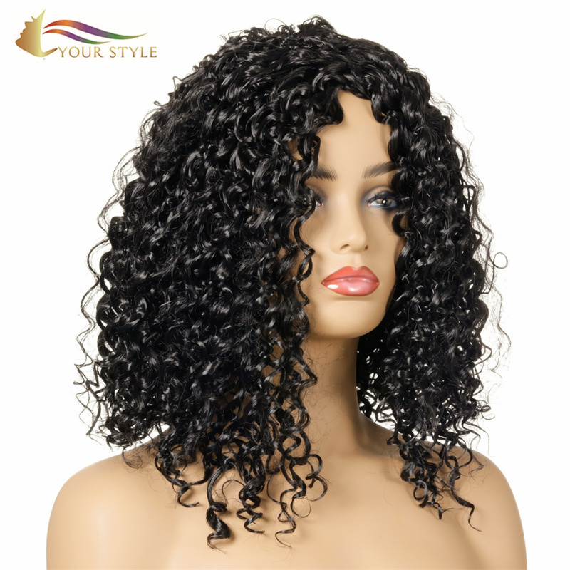 YOUR STYLE , Synthetic Afro Wig Short Curly Wig Afro Wigs For African American Women Girls Ladies Cosplay-YOUR STYLE, synthetic wigs synthetic hair extension