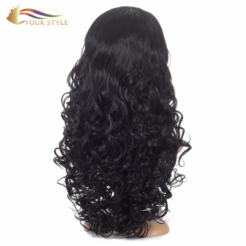 YOUR STYLE ,  Wig Suppliers Synthetic Long Ginger Wave Wig Women Girls Ladies Honey Brown Black Long Wig Cosplay Party Halloween-YOUR STYLE, synthetic wigs synthetic hair extension