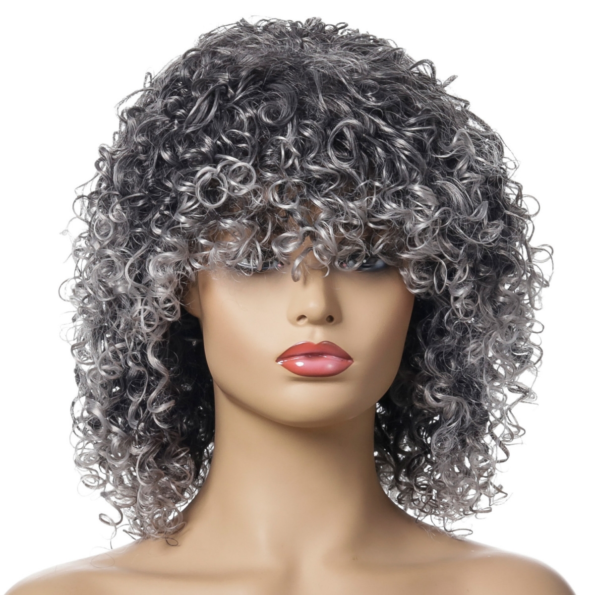 YOUR STYLE , Wholesale Synthetic Short Kinky Curly Bob Wig Black Woman African American Afro Wig  Short Haircut With Thick Hair-YOUR STYLE, synthetic wigs synthetic hair extension