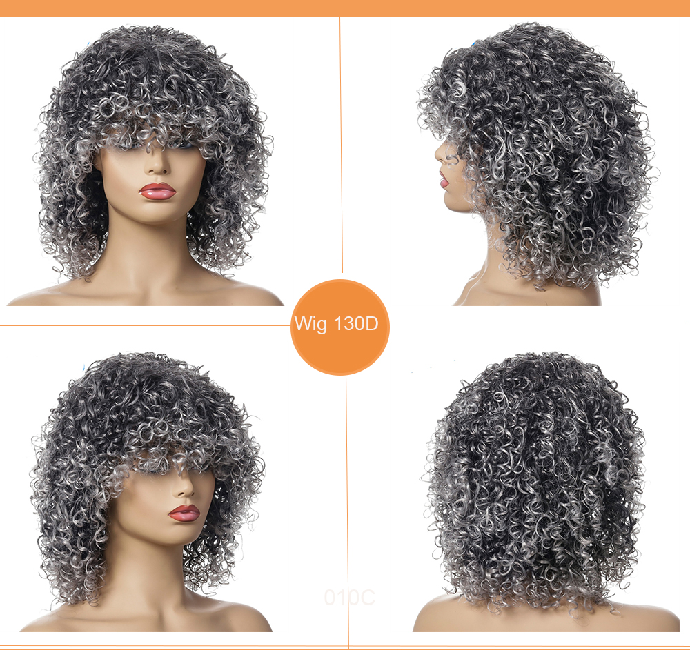 YOUR STYLE, Wholesale Syntetyske Koarte Kinky Curly Bob Pruik Swarte frou Afro-Amerikaanske Afro-Wig Koarte kapsel mei dik hier-YOUR STYLE, syntetyske pruiken syntetyske hierferlinging