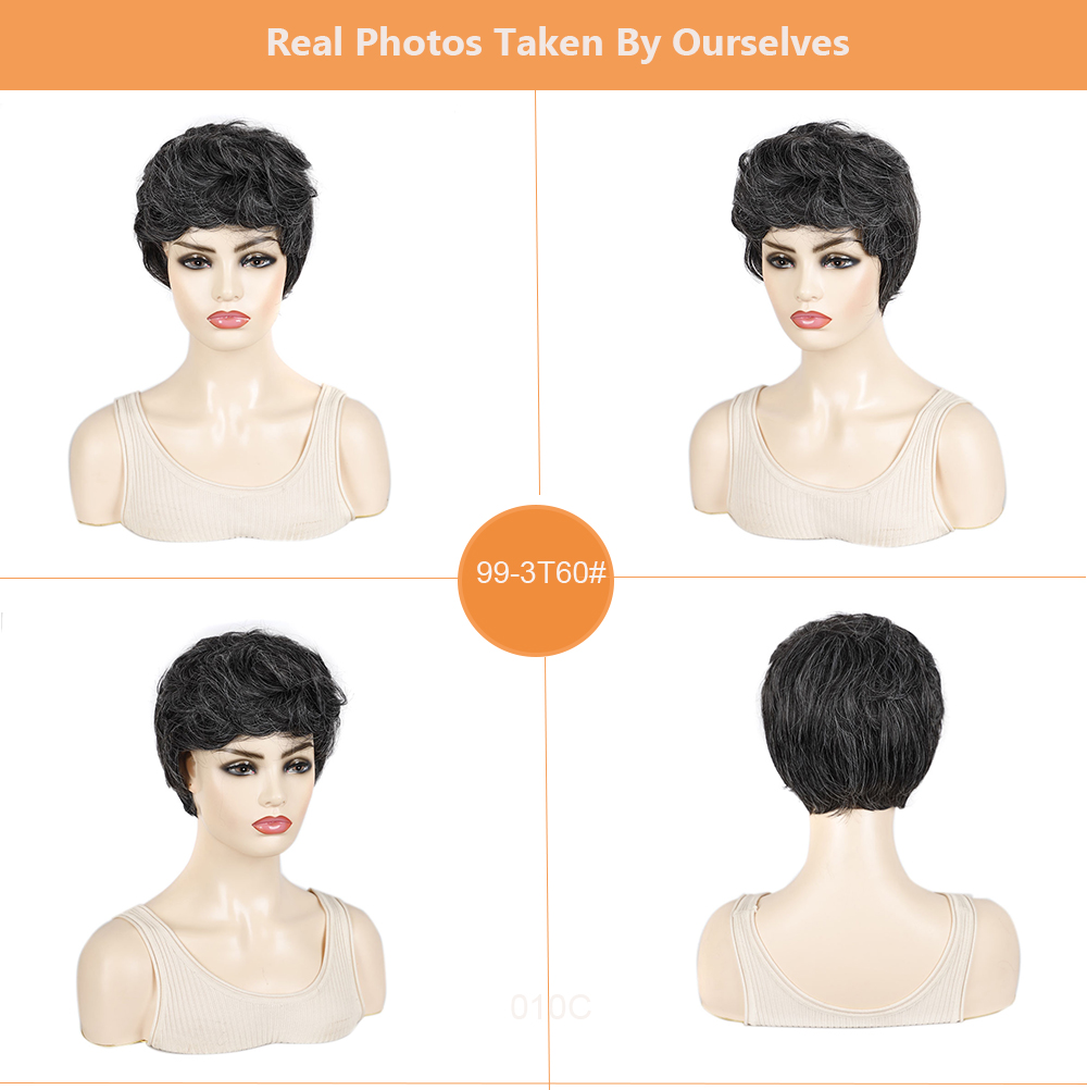 IYONG Estilo, Pakyawan Sintetikong Maikling Wig Para sa Babae Maikling Gupit na May Dami Sa Itaas Mga Gupit Pixie Wig Hairstyles Wave Wavy Female Afro Wig-YOUR STYLE, synthetic wigs synthetic hair extension