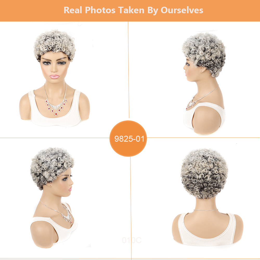 YOUR STYLE , Wholesale Synthetic Short Wigs For Women Afro Kinky Curly Hair Wig Short Pixie Wigs For African American-YOUR STYLE, synthetic wigs synthetic hair extension