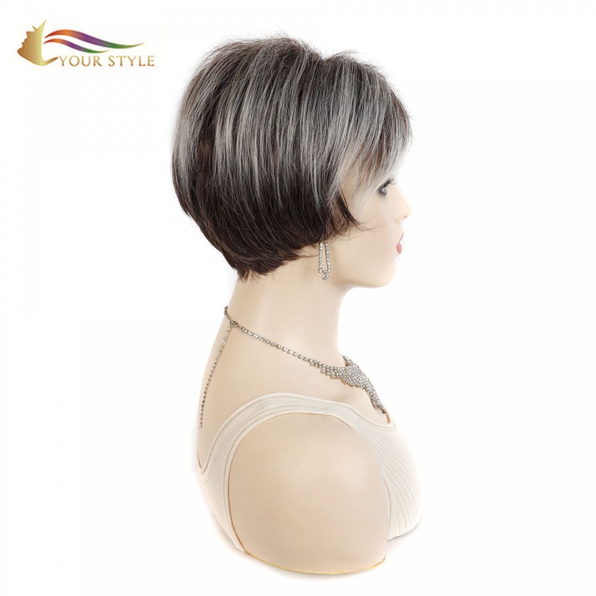 YOUR STYLE , Wholesale Synthetic Short Wigs For Women Short Haircuts Hairstyle Pixie Wig-YOUR STYLE, synthetic wigs synthetic hair extension