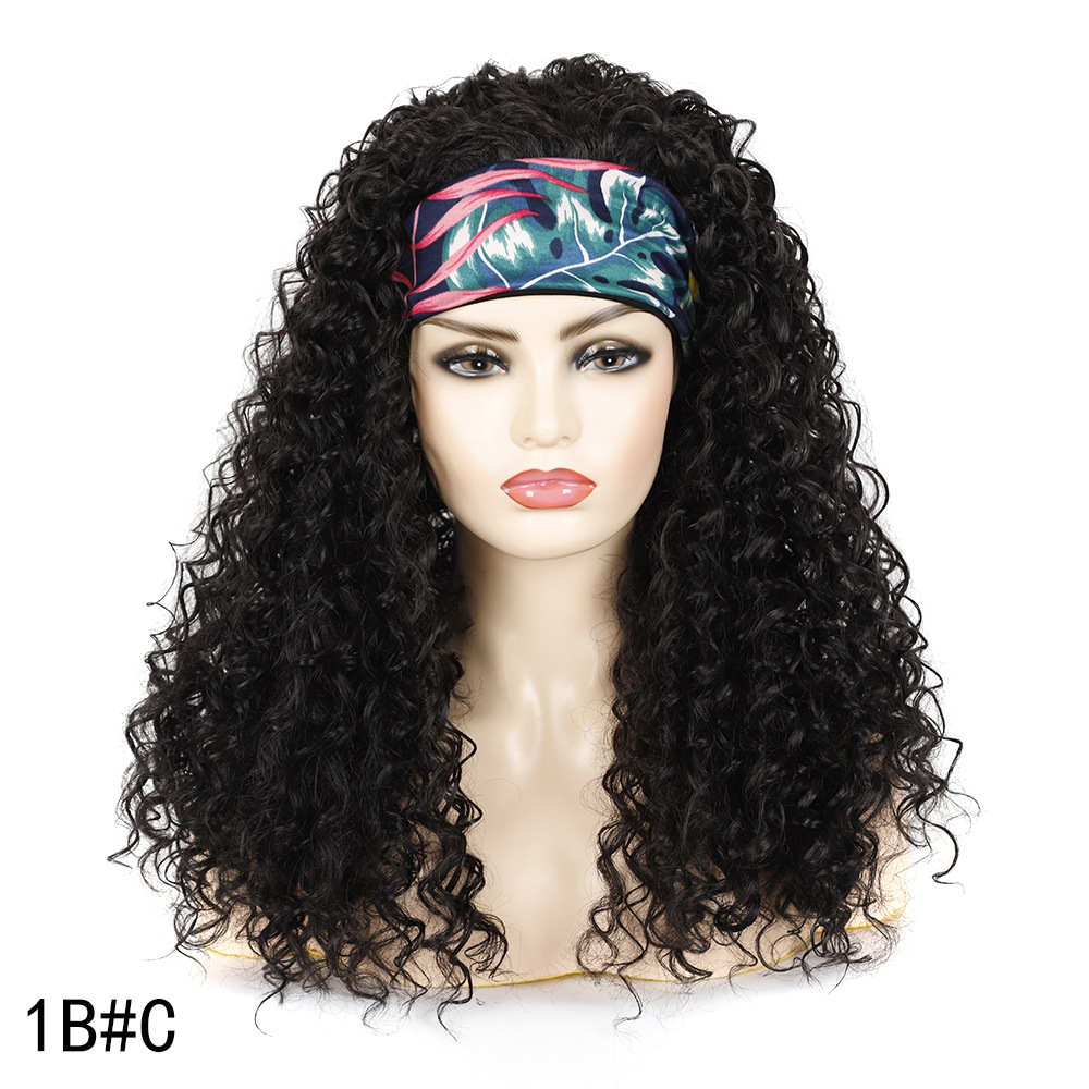 YOUR STYLE, Wholesale Synthetic Curly Headband Wig Loose Deep Wave Wig Black Blonde Light Brown Black Afro Wig Black Woman-YOUR STYLE, synthetic wigs synthetic hair extension