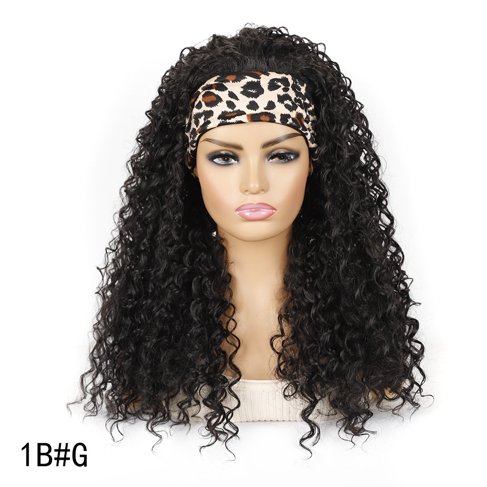 YOUR STYLE, Wholesale Synthetic Curly Headband Wig Loose Deep Wave Wig Black Blonde Light Brown Black Afro Wig Black Woman-YOUR STYLE, synthetic wigs synthetic hair extension