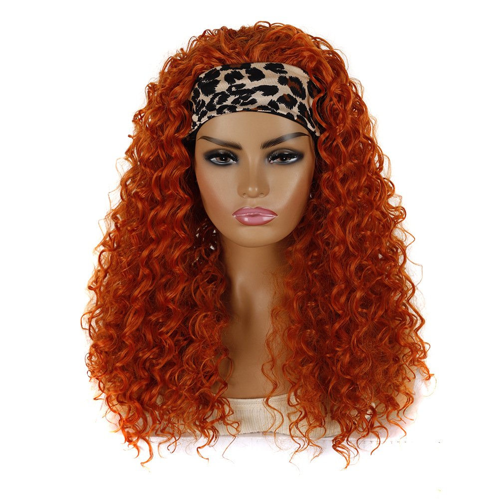 YOUR STYLE, Wholesale Synthetic Curly Headband Wig Loose Deep Wave Wig Black Blonde Light Brown Black Afro Wig Black Woman-YOUR STYLE, synthetic wigs synthetic hair extension