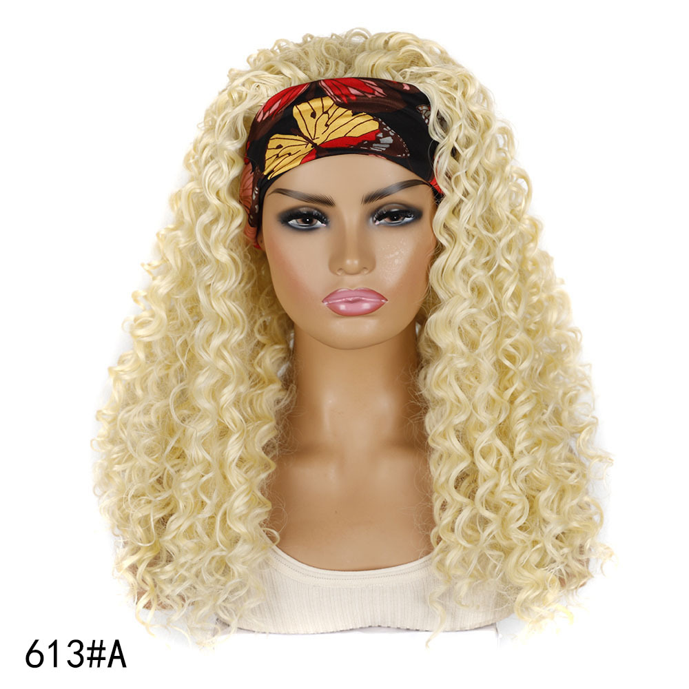 YOUR STYLE, Wholesale Synthetic Curly Headband Wig Loose Deep Wave Wig Black Blonde Light Brown Black Afro Wig Black Woman-YOUR STYLE, synthetic wigs synthetic hair extension