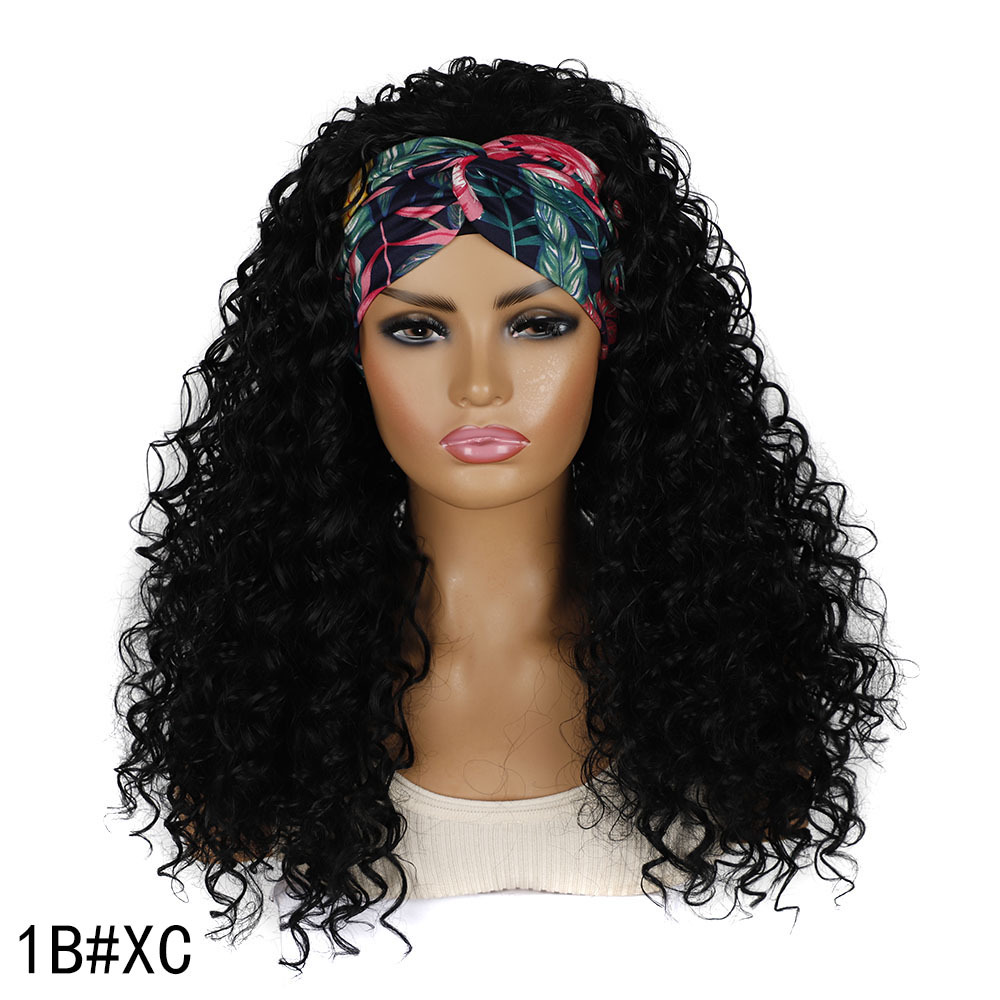 YOUR STYLE, Wholesale Synthetic Curly Headband Wig Loose Deep Wave Wig Black Blonde Light Brown Black Afro Wig Black Woman-YOUR STYLE, synthetic wigs synthetic hair extension