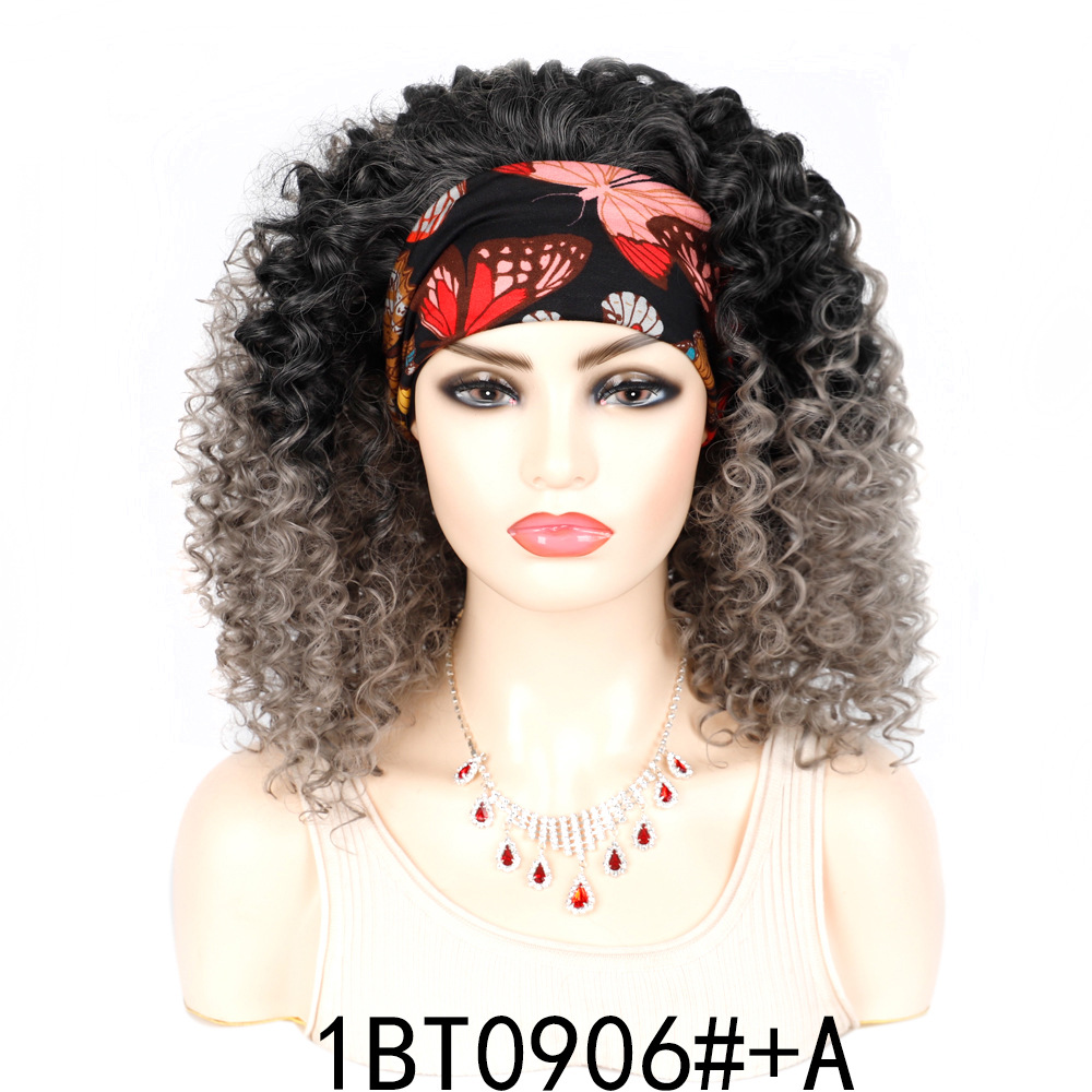 STAYELA SAKHO , ​​I-Synthetic Headband Wig Curly Bob Wig Yabesifazane Abamnyama I-Deep Wave Izitayela Zezinwele zika-Bob Ezimfushane Amawigi Amantombazane Amnyama Amantombazane I-Afro Wig Ye-Halloween-ISITAYELA SAKHO, isandiso sezinwele zokwenziwa zokwenziwa