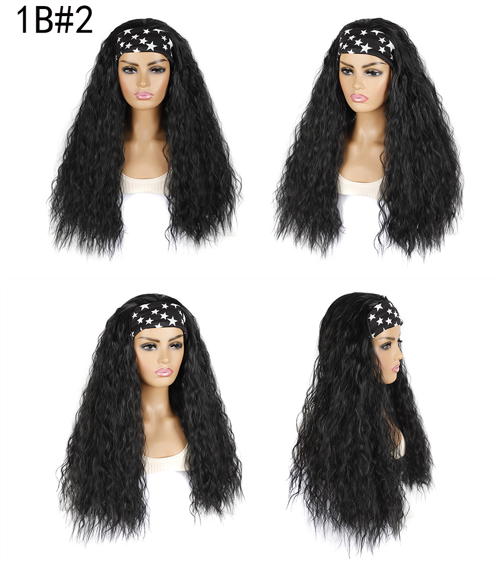 YOUR STYLE , Synthetic Headband Wig Corn Whisker Long Wig Natural Curly Hair Afro Wig-YOUR STYLE, synthetic wigs synthetic hair extension