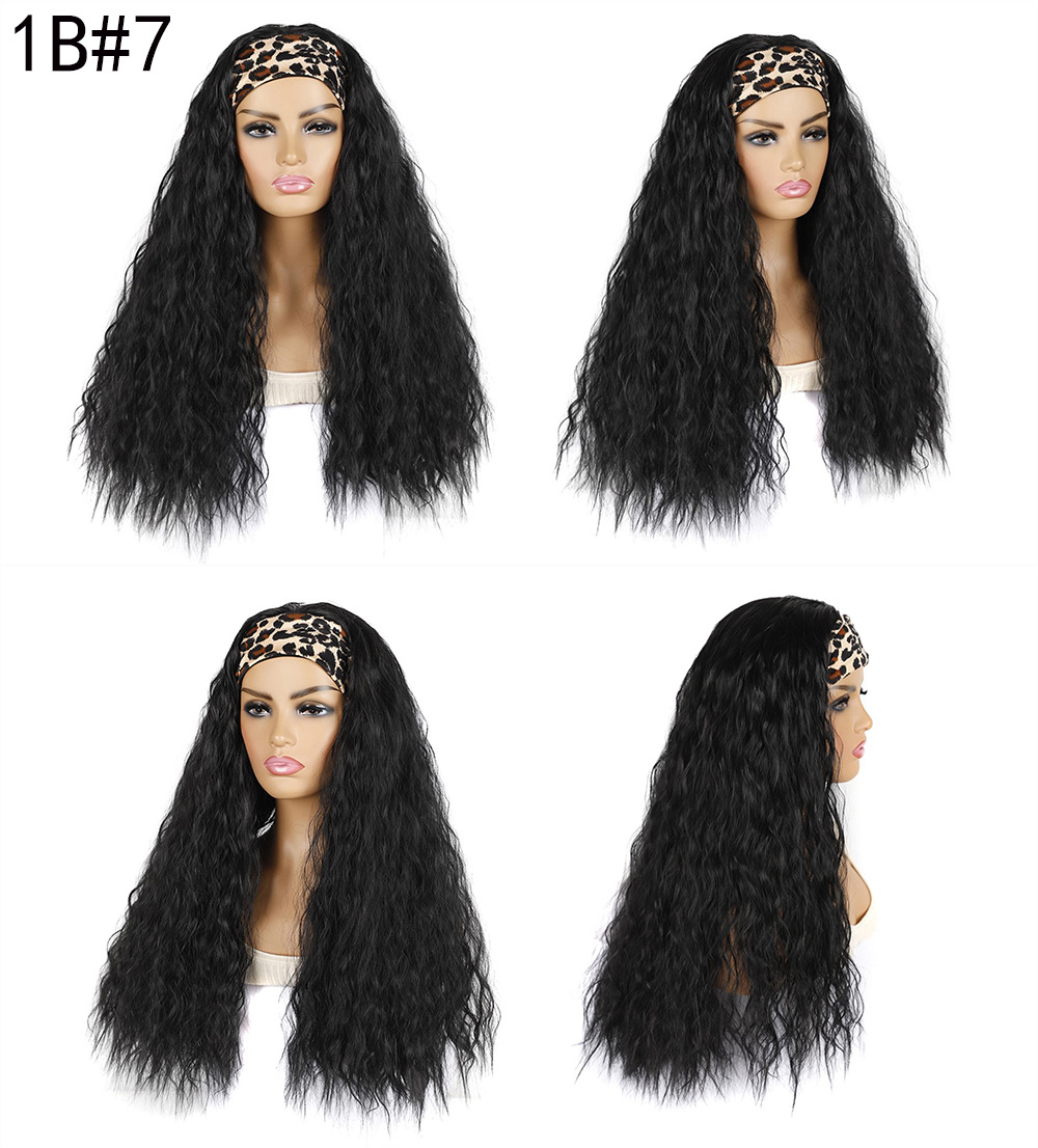 YOUR STYLE , Synthetic Headband Wig Corn Whisker Long Wig Natural Curly Hair Afro Wig-YOUR STYLE, synthetic wigs synthetic hair extension