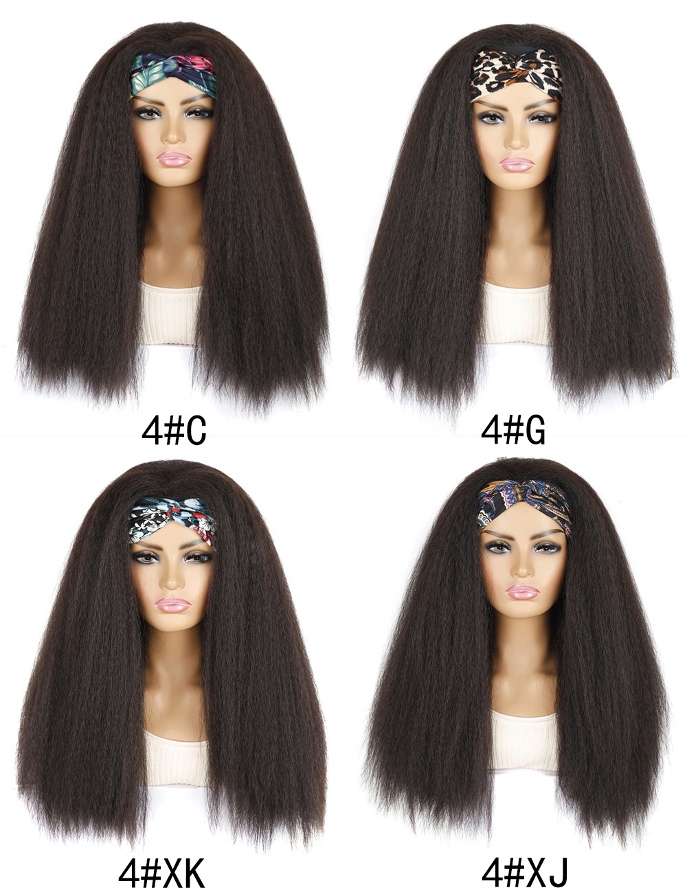 YOUR STYLE , Synthetic Yaki Straight Headband Wig For Black Women Kinky Straight Wig-YOUR STYLE, synthetic wigs synthetic hair extension